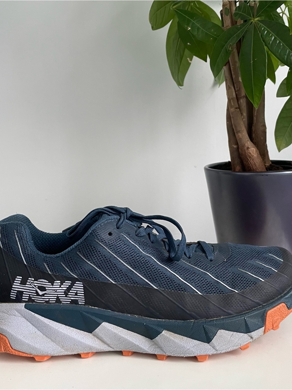 Women Size 10 Hoka Torrent Trail Running Shoes Blue Fusion Coral